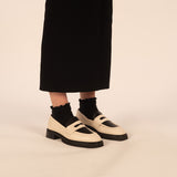Manzo Loafer - Cream/Black
