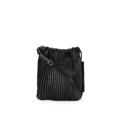 Mr Cinch Pouch Pleated - Black