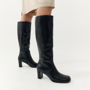 Vintage Knee High Boot - Black