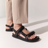 Elke Braided Sandal - Black