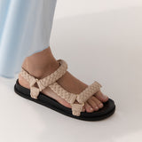 Elke Braided Sandal - Cream