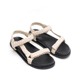 Elke Braided Sandal - Cream