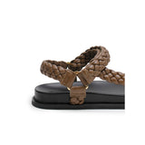 Elke Braided Sandal - Walnut