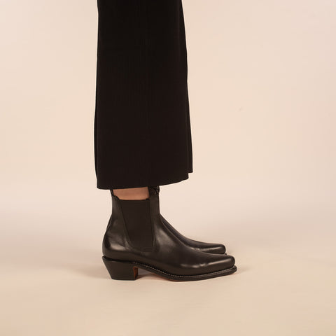 Millicent, Leather Sole - Black