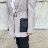 Alia Shoulder Phone Case Bag - Black