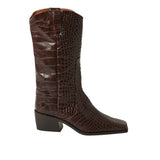 Antwerp Calf Boot - Moka Croc