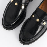 Camden Stud Loafer - Black Patent