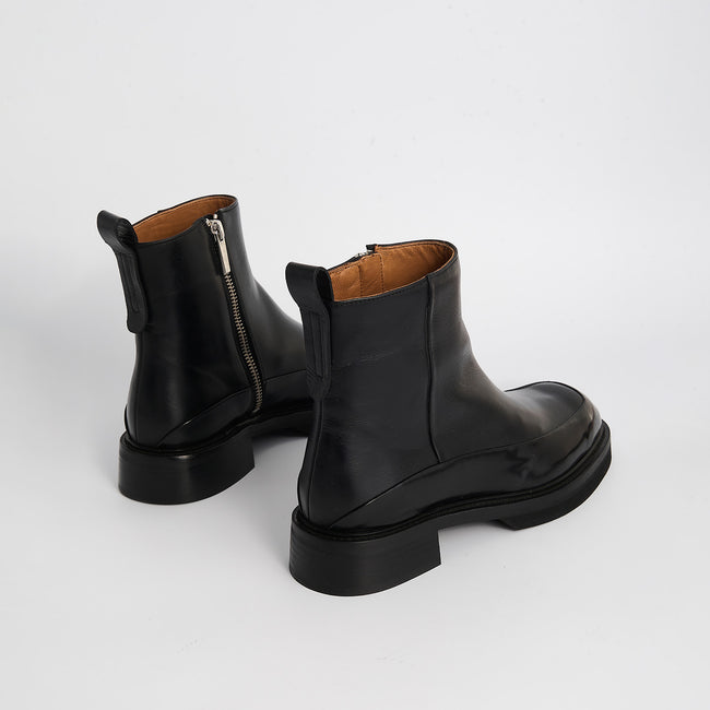 Muswell Zip Ankle Boot - Black