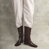 Antwerp Calf Boot - Moka Croc