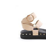 Studded Sandal - Nude