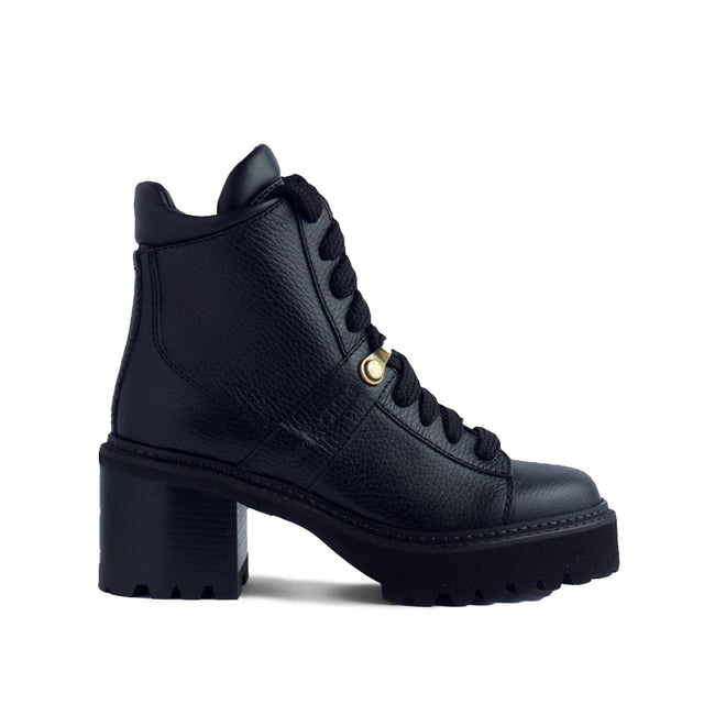 Heeled Lace Up Boot Black Head Over Heels NZ